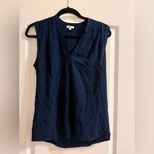 Splendid Deep Blue V-Neck Blouse